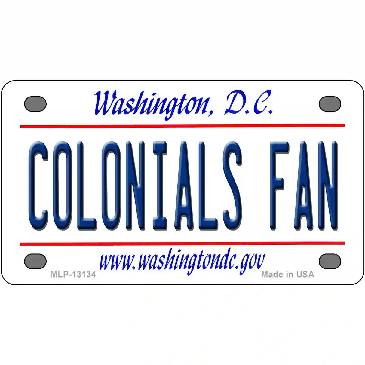 Colonials Fan Novelty Metal License Plate 4" x 2.2" (MLP)