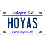 Hoyas Novelty Metal License Plate 4" x 2.2" (MLP)