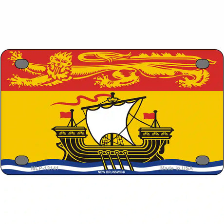 New Brunswick Canada Flag Novelty Metal License Plate 4" x 2.2" (MLP)