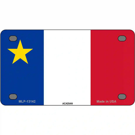 Acadian Canada Flag Novelty Metal License Plate 4" x 2.2" (MLP)