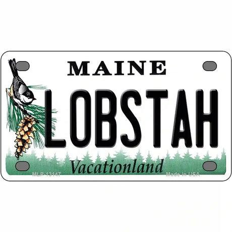 Lobstah Maine Metal Novelty License Plate 4" x 2.2" (MLP)