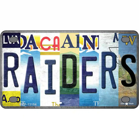 Raiders Strip Art Novelty Metal License Plate Tag 4" x 2.2" (MLP)