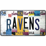 Ravens Strip Art Novelty Metal License Plate Tag 4" x 2.2" (MLP)