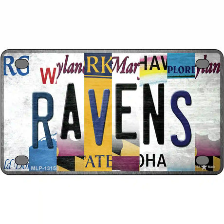 Ravens Strip Art Novelty Metal License Plate Tag 4" x 2.2" (MLP)