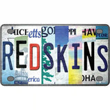 Redskins Strip Art Novelty Metal License Plate Tag 4" x 2.2" (MLP)