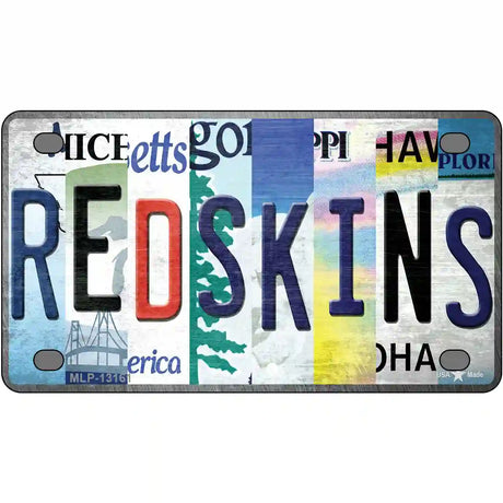 Redskins Strip Art Novelty Metal License Plate Tag 4" x 2.2" (MLP)