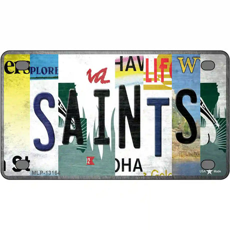 Saints Strip Art Novelty Metal License Plate Tag 4" x 2.2" (MLP)