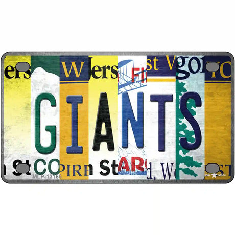 Giants Strip Art Novelty Metal License Plate Tag 4" x 2.2" (MLP)