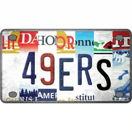 49ers Strip Art Novelty Metal License Plate Tag 4" x 2.2" (MLP)