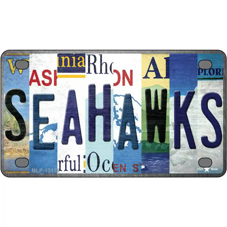 Seahawks Strip Art Novelty Metal License Plate Tag 4" x 2.2" (MLP)