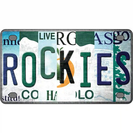 Rockies Strip Art Novelty Metal License Plate Tag 4" x 2.2" (MLP)