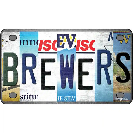 Brewers Strip Art Novelty Metal License Plate Tag 4" x 2.2" (MLP)