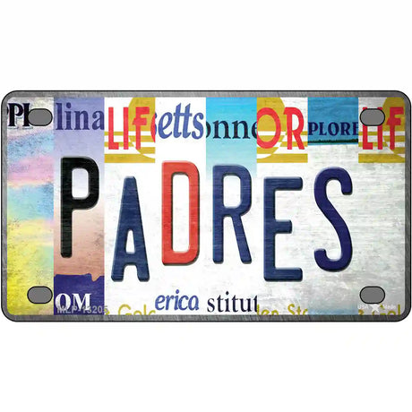 Padres Strip Art Novelty Metal License Plate Tag 4" x 2.2" (MLP)