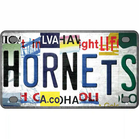 Hornets Strip Art Novelty Metal License Plate Tag 4" x 2.2" (MLP)