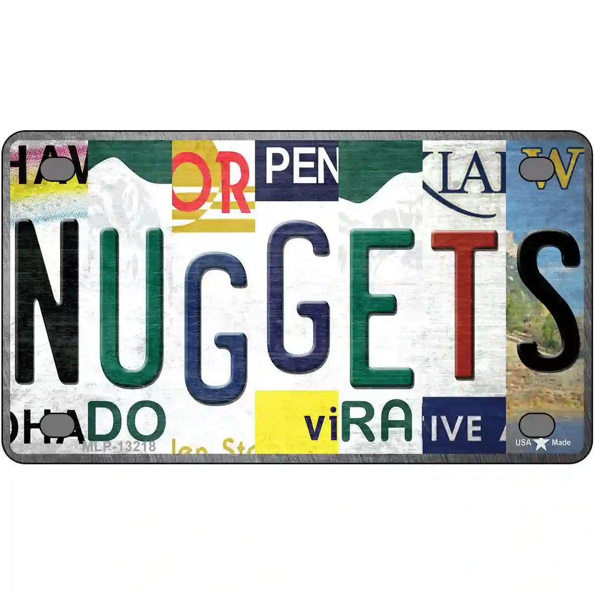 Nuggets Strip Art Novelty Metal License Plate Tag 4" x 2.2" (MLP)