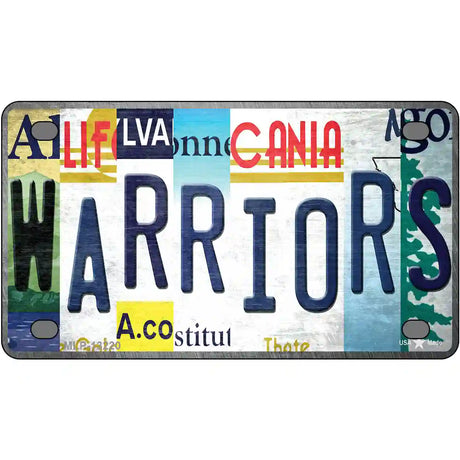 Warriors Strip Art Novelty Metal License Plate Tag 4" x 2.2" (MLP)