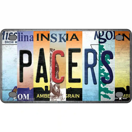 Pacers Strip Art Novelty Metal License Plate Tag 4" x 2.2" (MLP)