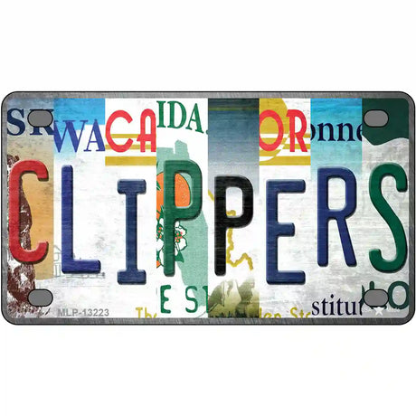 Clippers Strip Art Novelty Metal License Plate Tag 4" x 2.2" (MLP)