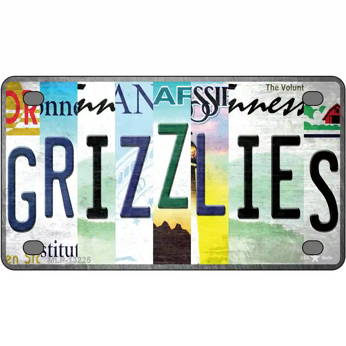 Grizzlies Strip Art Novelty Metal License Plate Tag 4" x 2.2" (MLP)