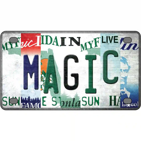 Magic Strip Art Novelty Metal License Plate Tag 4" x 2.2" (MLP)