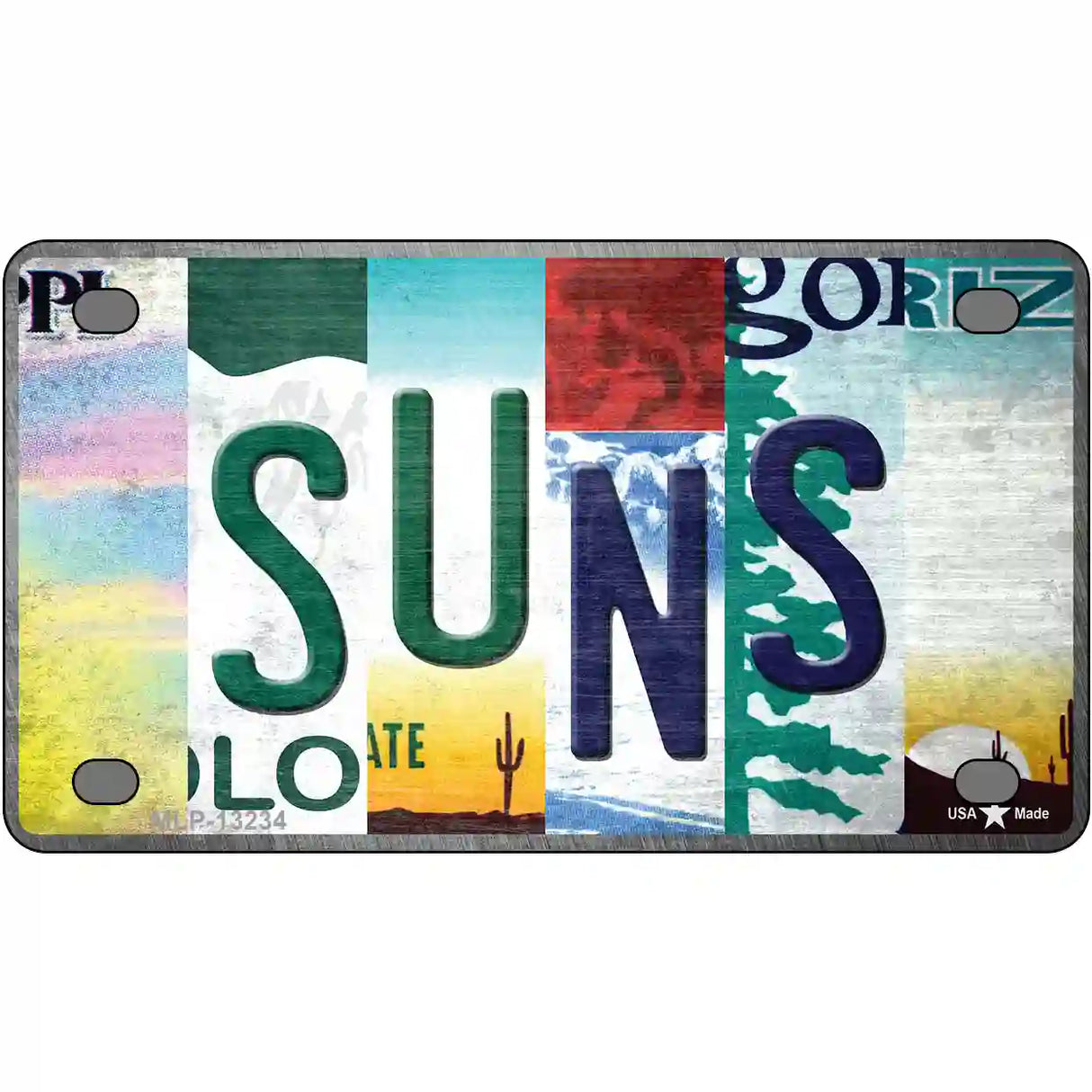 Suns Strip Art Novelty Metal License Plate Tag 4" x 2.2" (MLP)