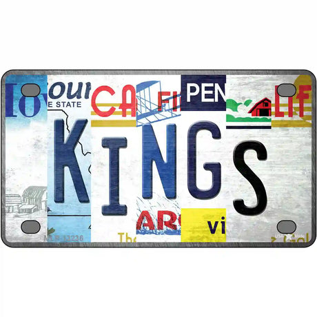 Kings Strip Art Novelty Metal License Plate Tag 4" x 2.2" (MLP)