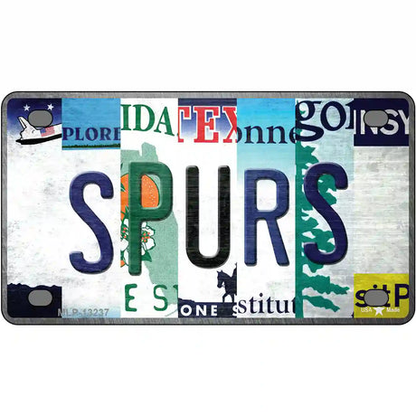 Spurs Strip Art Novelty Metal License Plate Tag 4" x 2.2" (MLP)