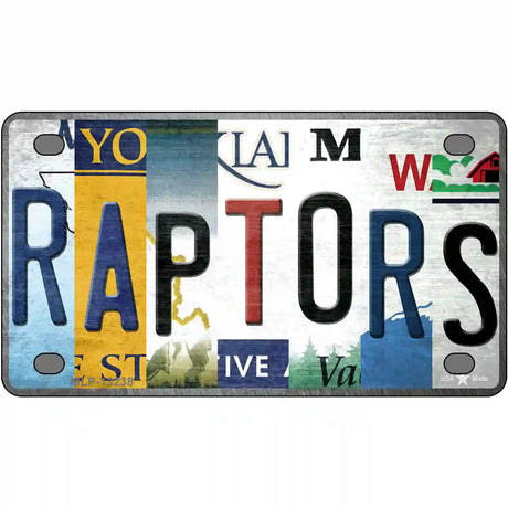 Raptors Strip Art Novelty Metal License Plate Tag 4" x 2.2" (MLP)