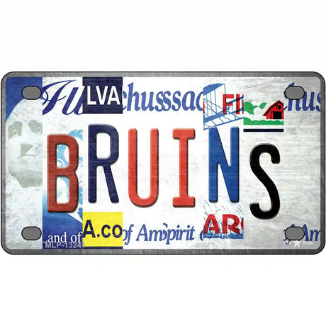 Bruins Strip Art Novelty Metal License Plate Tag 4" x 2.2" (MLP)