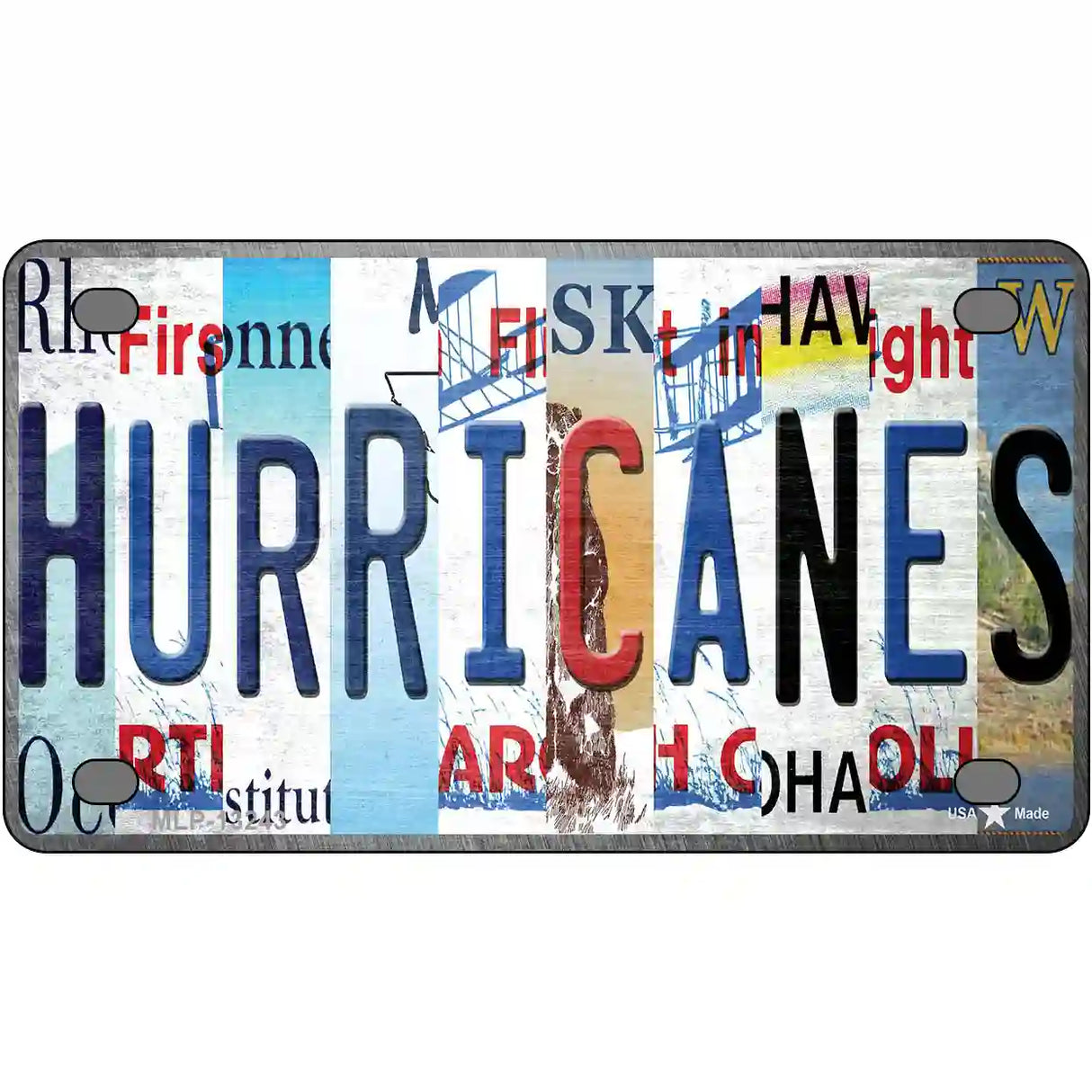 Hurricanes Strip Art Novelty Metal License Plate Tag 4" x 2.2" (MLP)