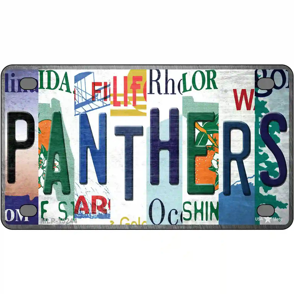 Panthers Strip Art Hockey Novelty Metal License Plate Tag 4" x 2.2" (MLP)