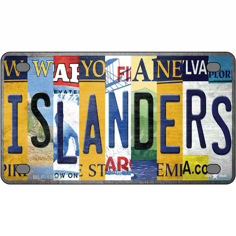 Islanders Strip Art Novelty Metal License Plate Tag 4" x 2.2" (MLP)