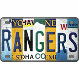 Rangers Strip Art Hockey Novelty Metal License Plate Tag 4" x 2.2" (MLP)