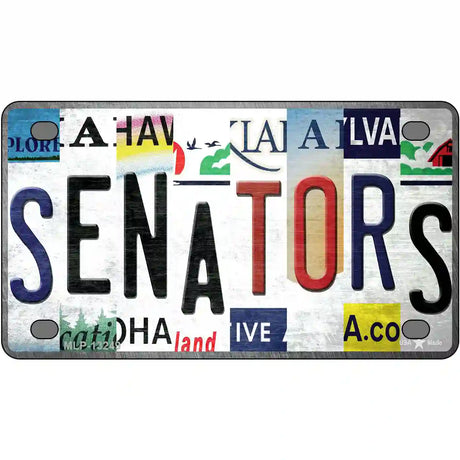 Senators Strip Art Novelty Metal License Plate Tag 4" x 2.2" (MLP)