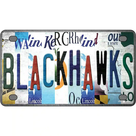 Blackhawks Strip Art Novelty Metal License Plate Tag 4" x 2.2" (MLP)