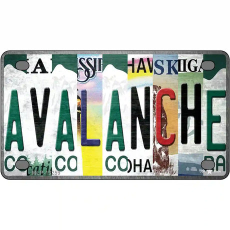 Avalanche Strip Art Novelty Metal License Plate Tag 4" x 2.2" (MLP)