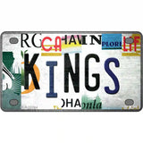 Kings Strip Art Hockey Novelty Metal License Plate Tag 4" x 2.2" (MLP)