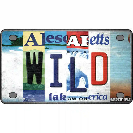 Wild Strip Art Novelty Metal License Plate Tag 4" x 2.2" (MLP)