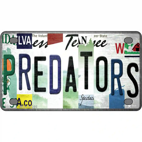 Predators Strip Art Novelty Metal License Plate Tag 4" x 2.2" (MLP)