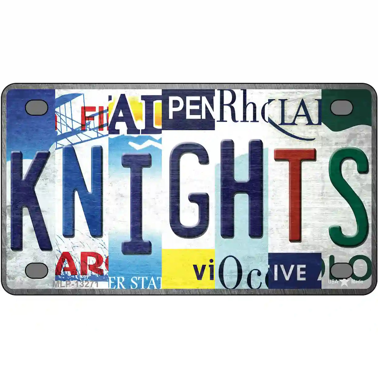 Golden Knights Strip Art Novelty Metal License Plate Tag 4" x 2.2" (MLP)