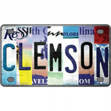 Clemson Strip Art Novelty Metal License Plate Tag 4" x 2.2" (MLP)