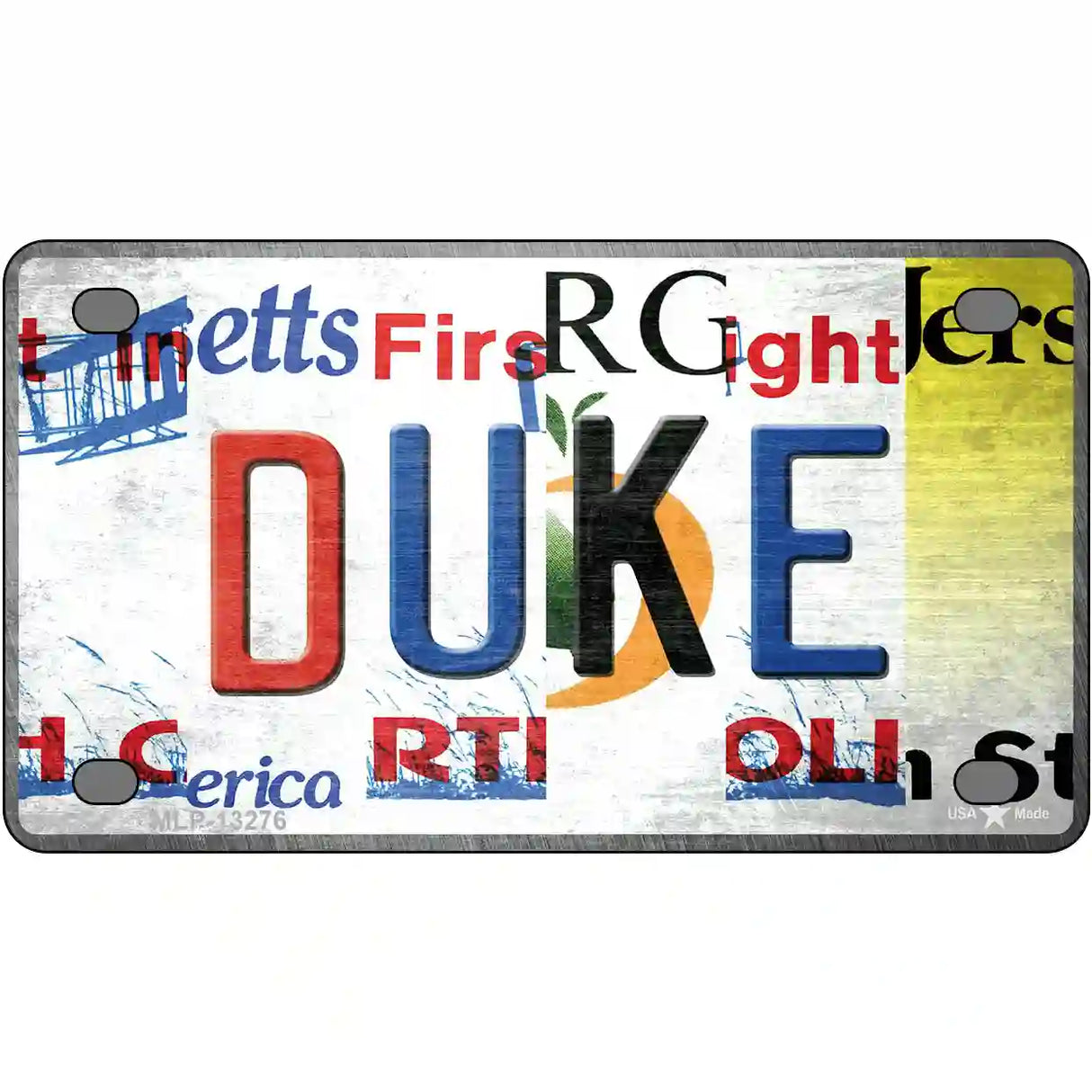 Duke Strip Art Novelty Metal License Plate Tag 4" x 2.2" (MLP)