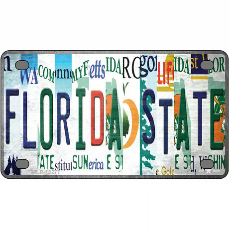 Florida State Strip Art Novelty Metal License Plate Tag 4" x 2.2" (MLP)