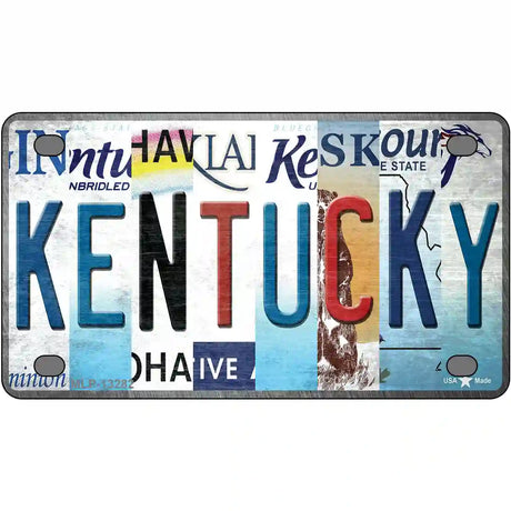 Kentucky Strip Art Novelty Metal License Plate Tag 4" x 2.2" (MLP)