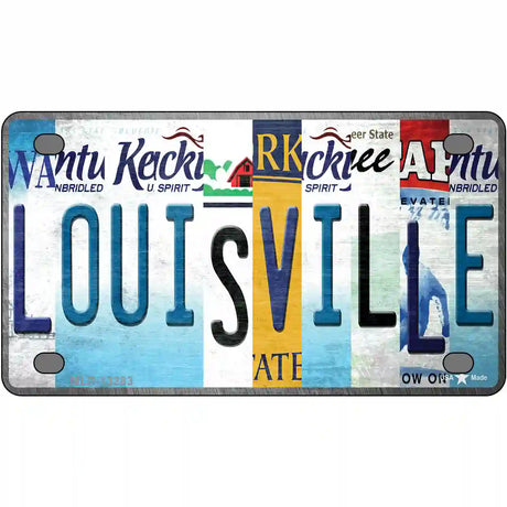 Louisville Strip Art Novelty Metal License Plate Tag 4" x 2.2" (MLP)