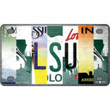 LSU Strip Art Novelty Metal License Plate Tag 4" x 2.2" (MLP)