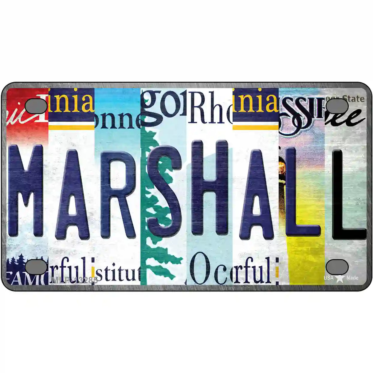 Marshall Strip Art Novelty Metal License Plate Tag 4" x 2.2" (MLP)