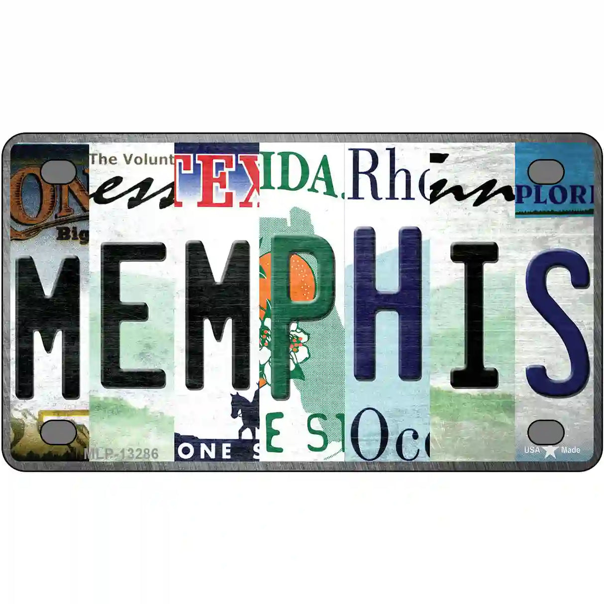 Memphis Strip Art Novelty Metal License Plate Tag 4" x 2.2" (MLP)