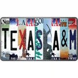 Texas A&M Strip Art Novelty Metal License Plate Tag 4" x 2.2" (MLP)