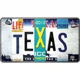 Texas Strip Art Novelty Metal License Plate Tag 4" x 2.2" (MLP)